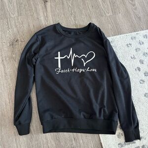 Black Faith Hope Love Sweatshirt